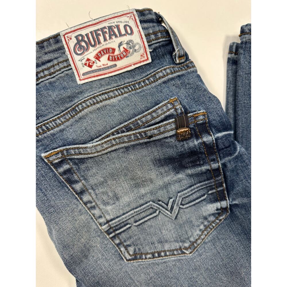 Buffalo David Bitton Six-X Straight Stretch Denim Jeans Size 33 x 32 - Picture 2 of 7
